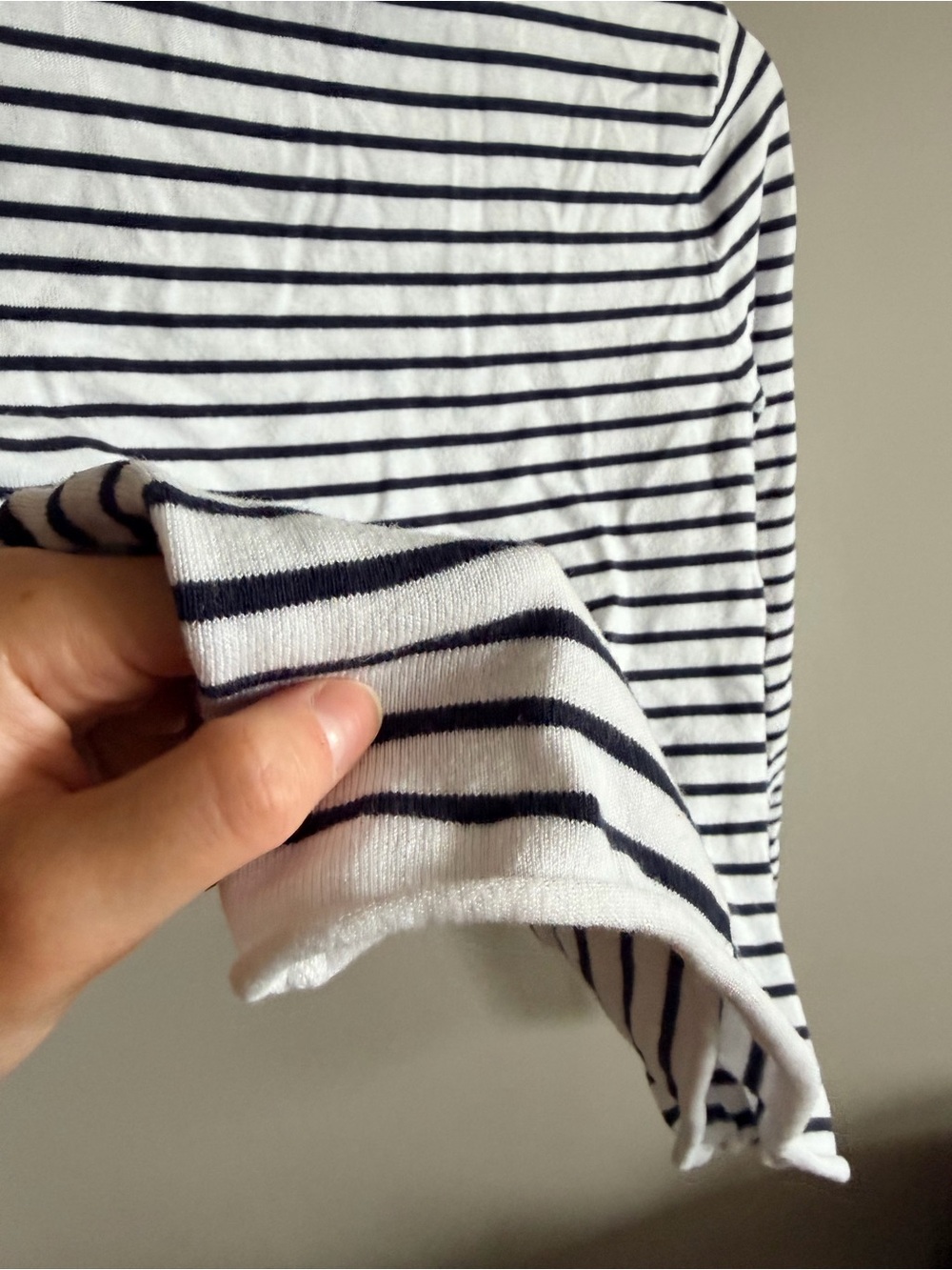 Twik by Simons Striped Cropped Turtleneck Size Small – Black & White Long Sleeve - Picture 7 of 9